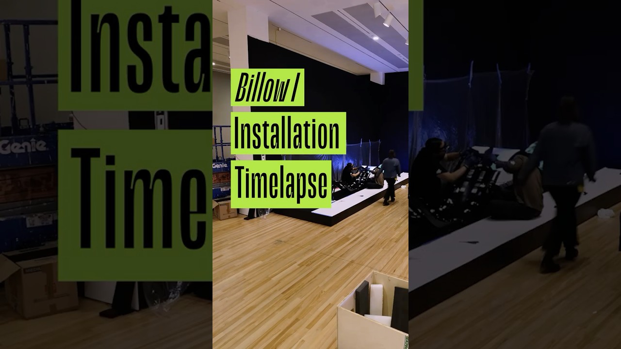 Daniel Canogar, Billow I, flexible LED screen installation