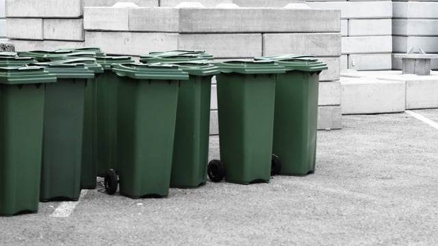 Zimoun — 35 prepared dc-motors, trash bins, Art Môtiers (2026) — Zimoun